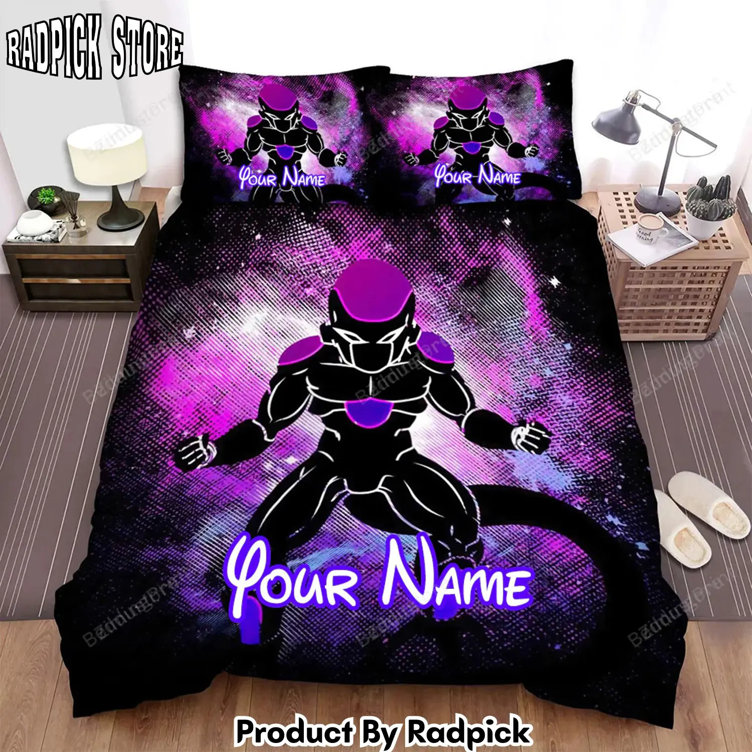 Radpick anime art galaxy master bed sheets duvet cover personalized name bedding sets rp3278777